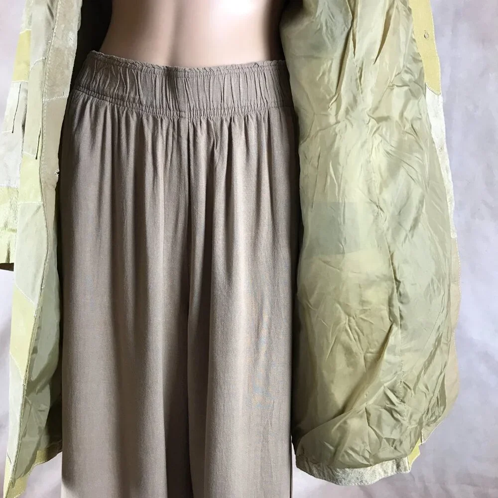 Plus Size 3X/4X Vintage Leather Patchwork Jacket VIA ACCENTI - Picture 7 of 15